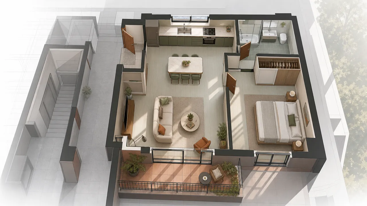How to Read a Flat Floor Plan Before Buying: Check Usable Space, Light and Everyday Livability